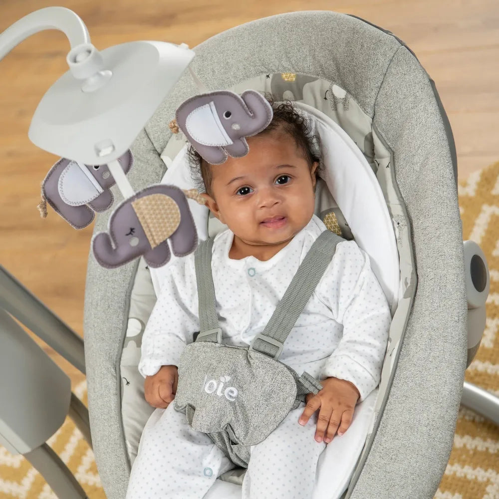 Joie Serina Swivel Baby Swing Elephant Duo